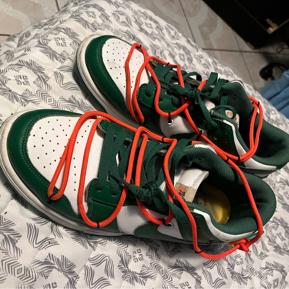 pine green off white dunks size 11